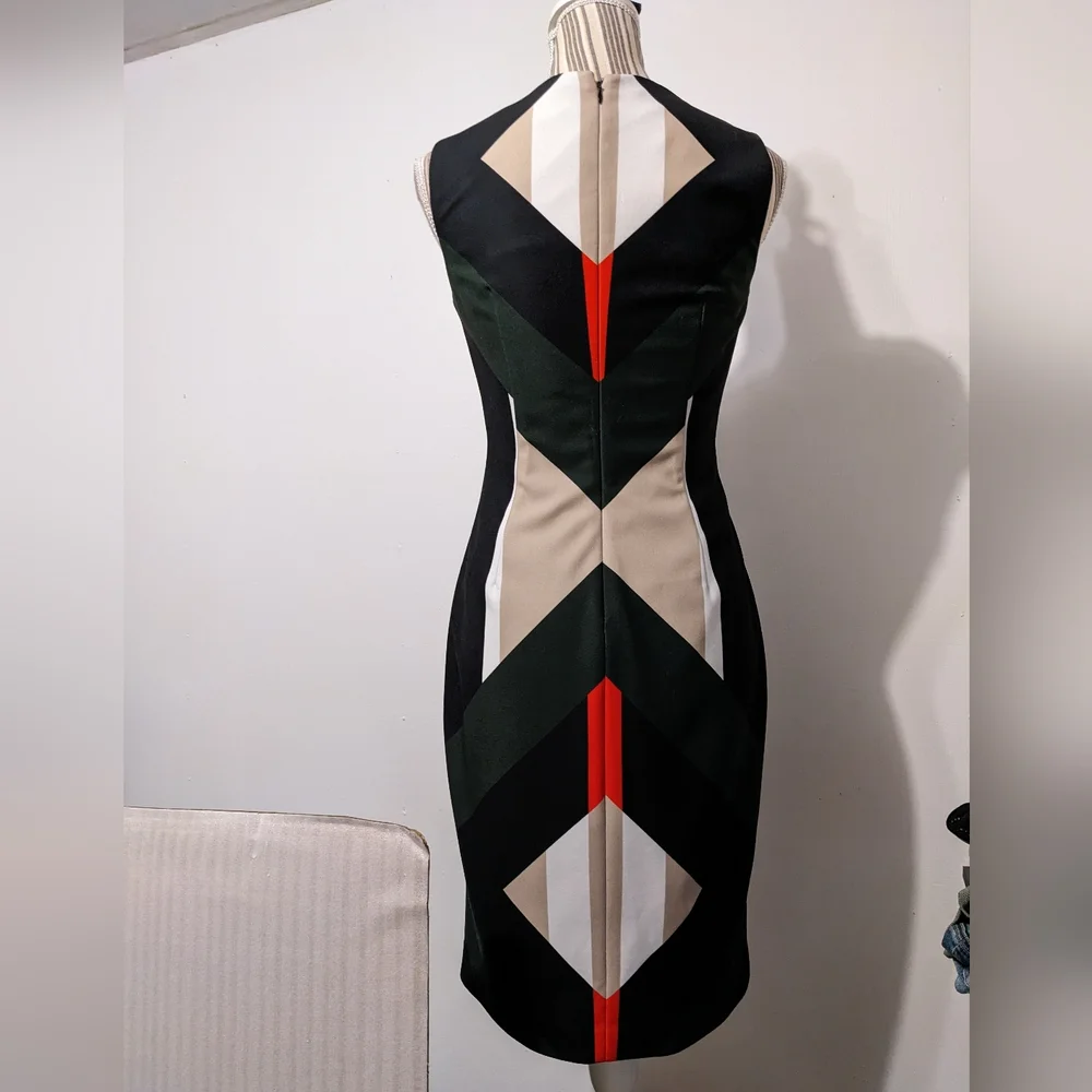 Calvin Klein dressy colorful slim dress - Picture 7 of 16